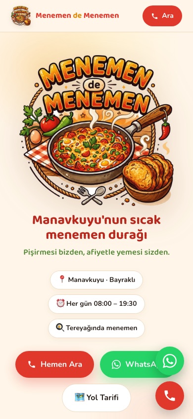 menemendemenemen.com ana sayfası telefon ekranında